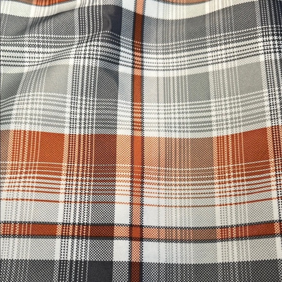 Columbia Board Shorts Mens 30 Plaid Orange Gray Swimsuit Sportswear Preppy - Picture 10 of 16